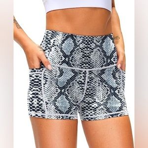 Soothfeel Snake Print Spandex Shorts